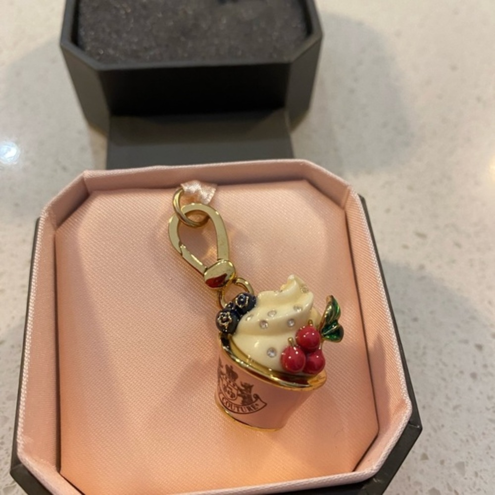NWT And box Ice Cream Charm never taken out of box. Vanilla with pink and red